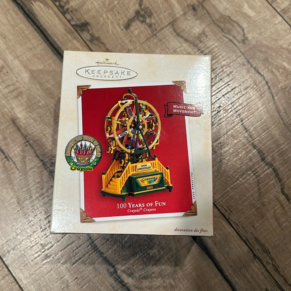 Hallmark Crayola ornament with music and movement